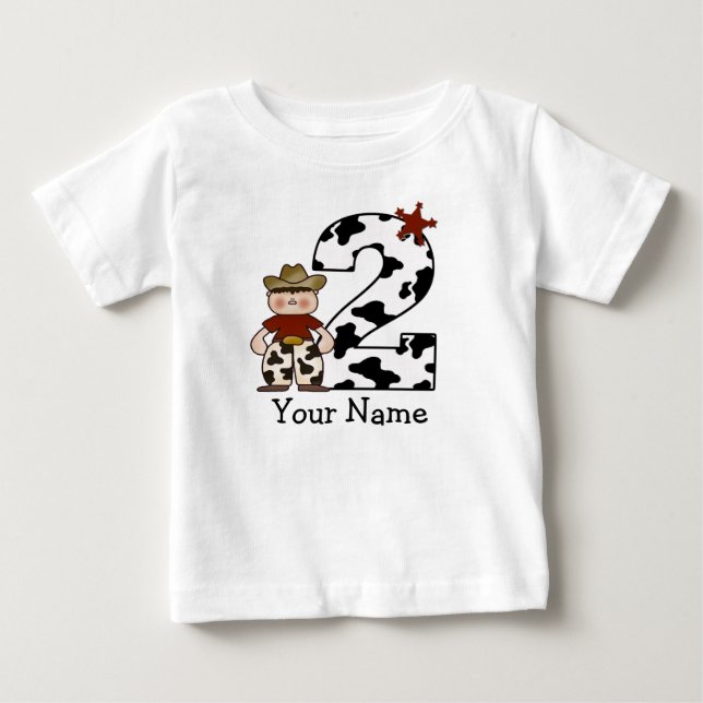 2nd Birthday Cowboy Baby T-Shirt (Front)