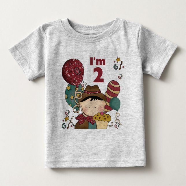 2nd Birthday Cowboy T-shirts and Gifts (Front)