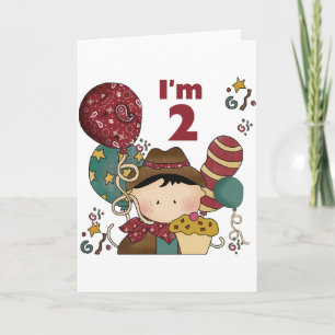 2nd Birthday Cowboy T-shirts and Gifts Card