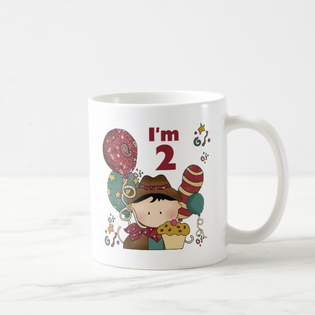 2nd Birthday Cowboy T-shirts and Gifts Coffee Mug (Right)