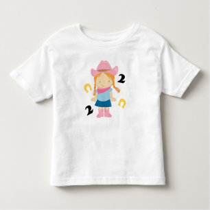 2nd Birthday Cowgirl 2 Year Old Tshirt