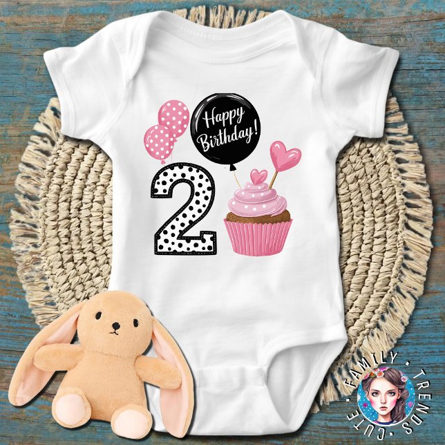 2nd Birthday Cupcake  Baby Bodysuit (Creator Uploaded)