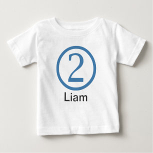 2nd  Birthday Customizable T-Shirt Boy
