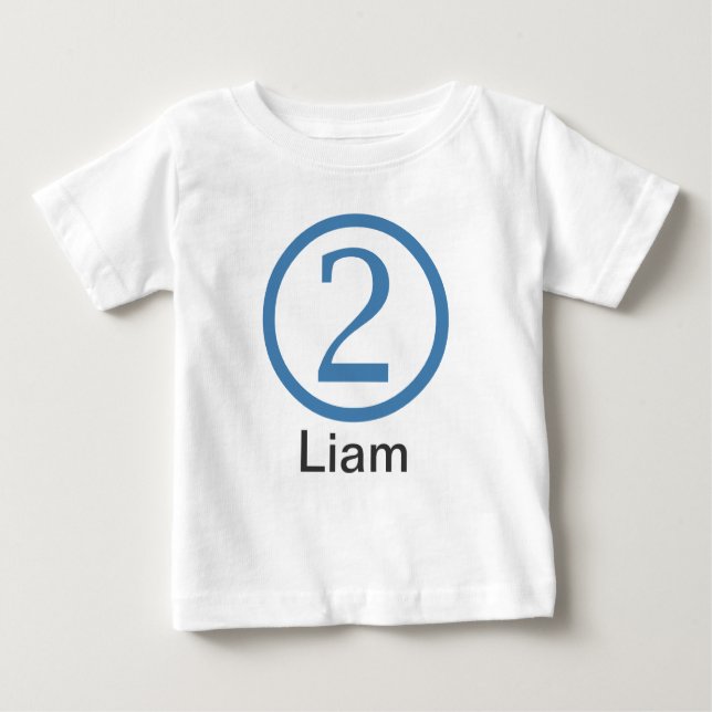 2nd  Birthday Customizable T-Shirt Boy (Front)
