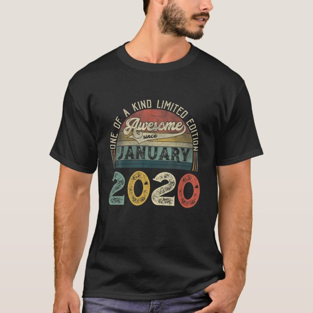 2Nd Birthday Decorations January 2020 Men Women 2 T-Shirt (Front)