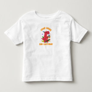2nd Birthday Dino  Toddler T-shirt