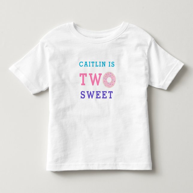 2nd Birthday Donut Party Two sweet (w/sprinkles!) Toddler T-shirt (Front)