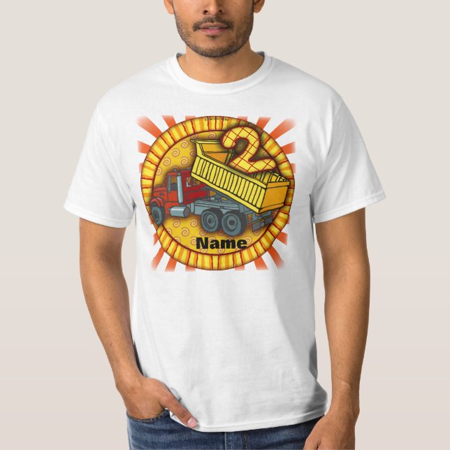 2nd Birthday Dump Truck Birthday  t-shirts (Front)