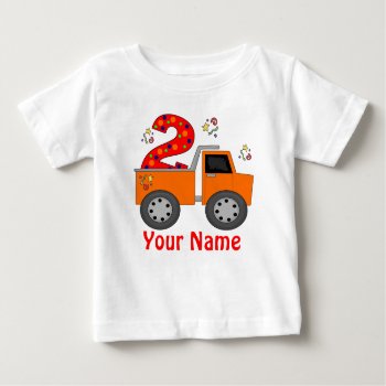 2nd Birthday Dump Truck Personalized T-shirt by mybabytee at Zazzle