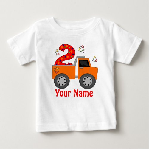 2nd Birthday Dump Truck Personalized T_shirt