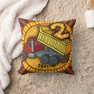 2nd Birthday Dump Truck pillows