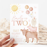 2nd Birthday Farm Animals Barnyard Party Girls