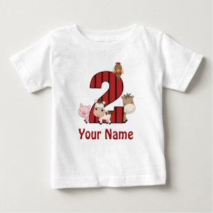2nd Birthday Farm Animals Personalized Shirt