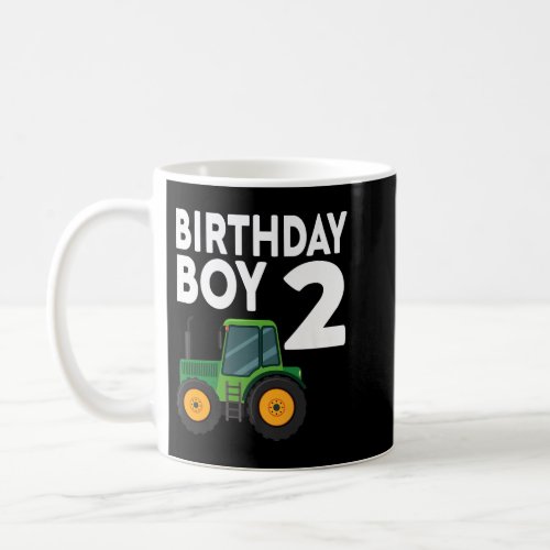 2nd Birthday Farm Tractor Two 2 Year Old Party fam Coffee Mug