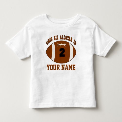 2nd Birthday Football Boys Personalized T_shirt