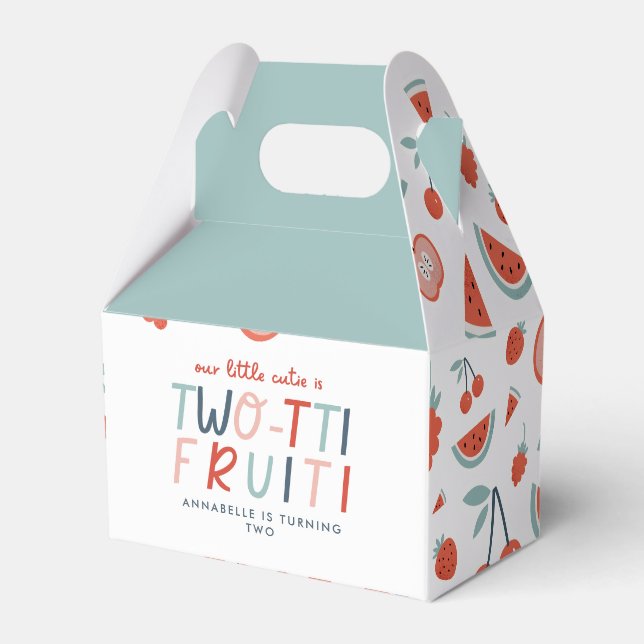 2nd birthday fruit red summer children's party favor boxes (Front Side)