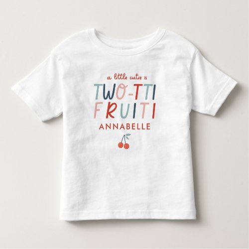 2nd birthday fruit red summer childrens party inv toddler t_shirt