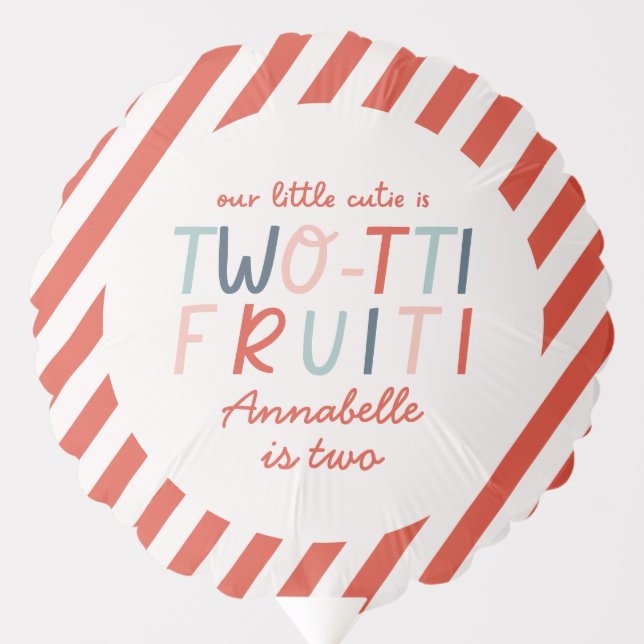 2nd birthday fruit summer children's party photo balloon (Front)