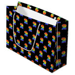 [ Thumbnail: 2nd Birthday: Fun Rainbow Event Number 2 Pattern Gift Bag ]