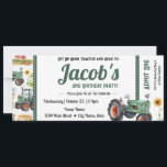 2nd Birthday Get Your Tractor Ticket Invitation<br><div class="desc">Fun boys themed tractor farming birthday invitations. Available as a digital download printable.
Great for any season. Let's build something fun for your little guy on his birthday!</div>