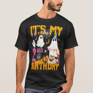 2nd Birthday Ghost Pumpkin Halloween Costume T-Shirt