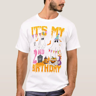 2nd Birthday Ghost Pumpkin Halloween Costume T-Shirt