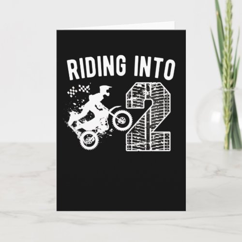 2nd Birthday Gift Dirt Bike 2 Years Old Motocross Card