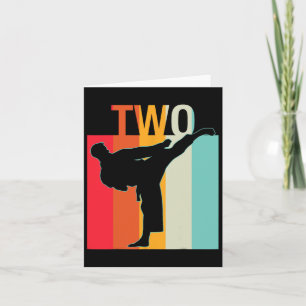 2nd Birthday Gift Karate Retro Taekwondo Martial A Card