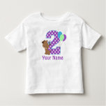 2nd Birthday Girl Puppy Personalized T Shirt at Zazzle