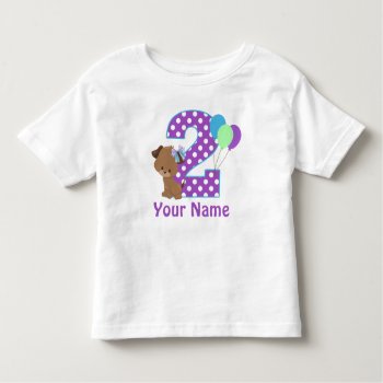 2nd Birthday Girl Puppy Personalized T Shirt by mybabytee at Zazzle