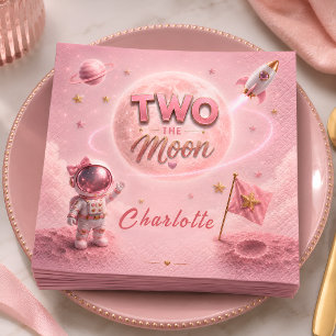 2nd Birthday Girl Space Napkins
