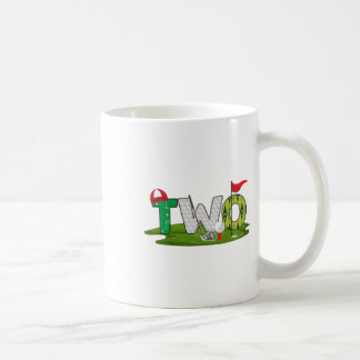2nd Birthday Golf Theme 2 Year Old Kids Sport Part Coffee Mug