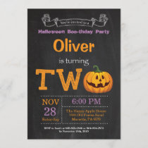 2nd Birthday Halloween Party Invitation