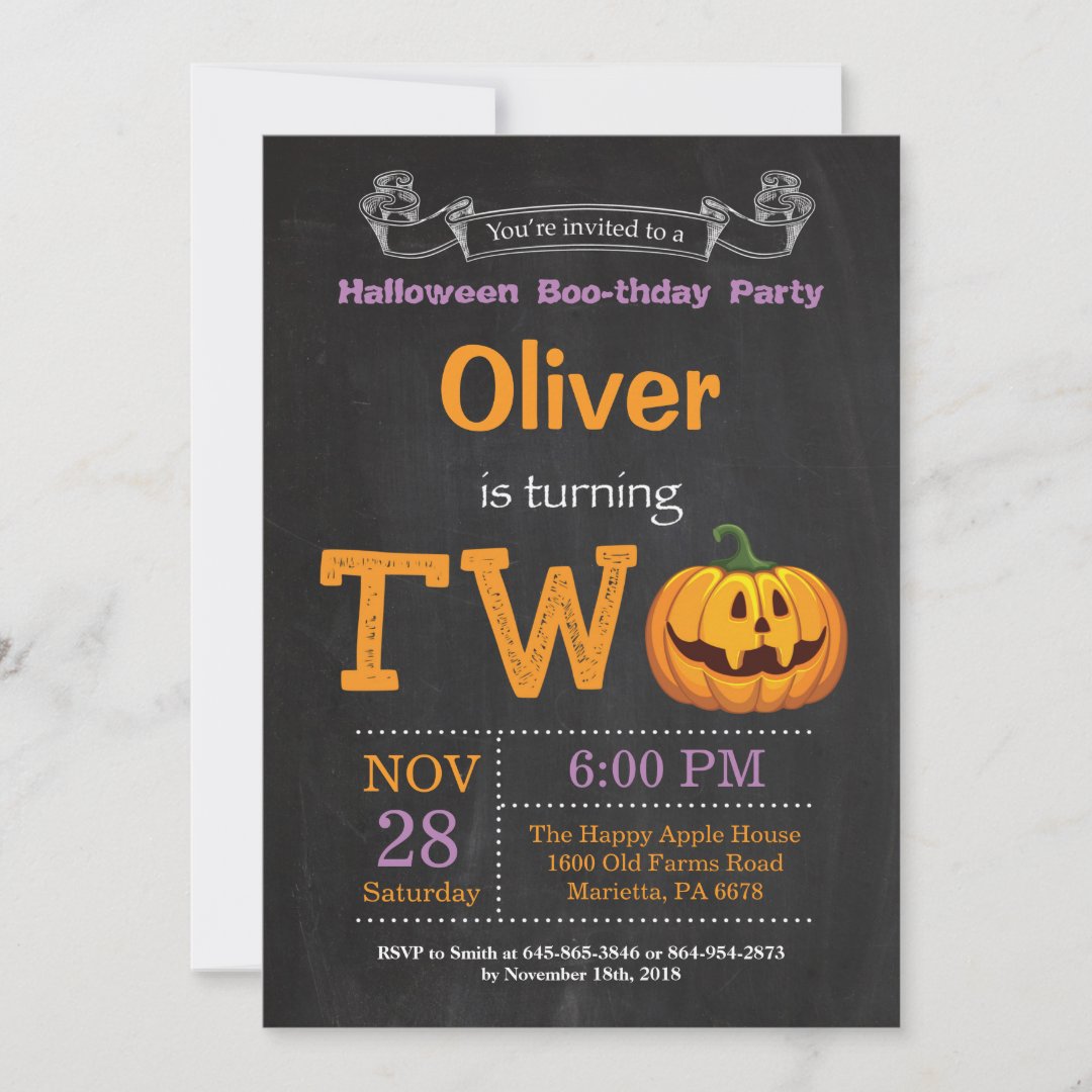 2nd Birthday Halloween Party Invitation | Zazzle