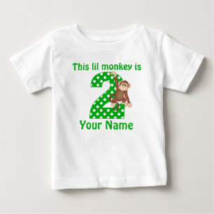 2nd Birthday Hanging Monkey T-shirt