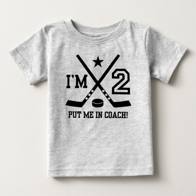 2nd Birthday Hockey Baby T-Shirt (Front)
