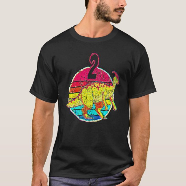 2nd Birthday I Parasaurolophus I Family Matching T-Shirt (Front)