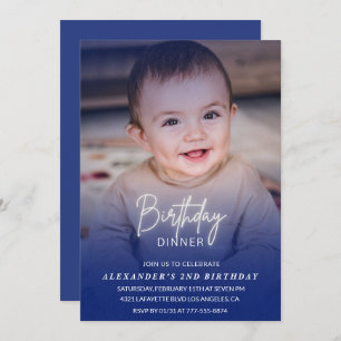 2nd birthday invitation Birthday Dinner Photo boy