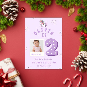 2nd Birthday Invitation for Baby Girl