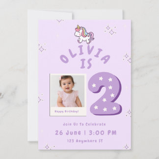2nd Birthday Invitation for Baby Girl