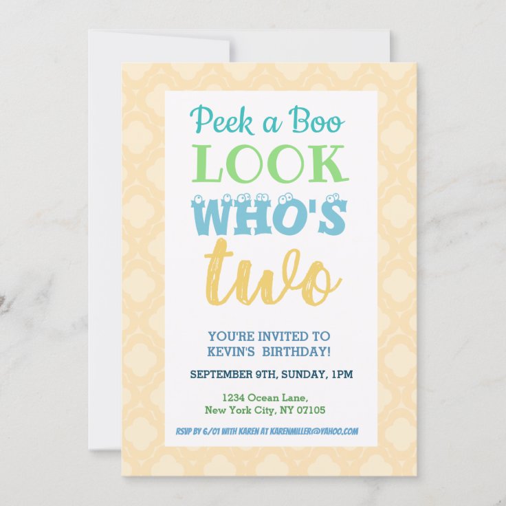 2nd Birthday Invitation Wording | Zazzle