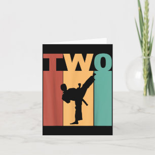 2nd Birthday Karate Taekwondo Theme 2 Year Old Card
