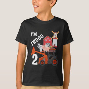2nd Birthday Kid Farm Tractor lover 2 Year old T-Shirt