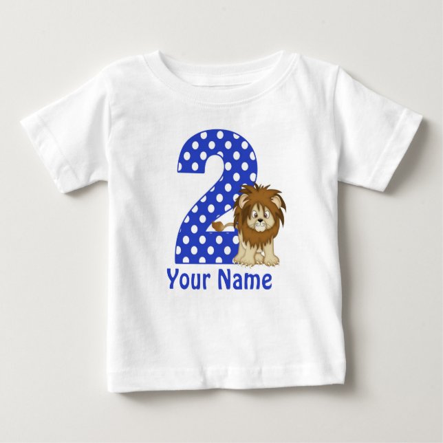 2nd Birthday Lion Personalized Shirt (Front)