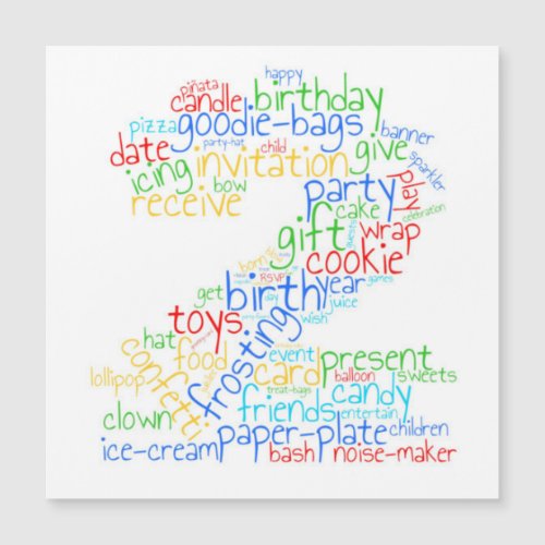 2nd Birthday Magnetic Card