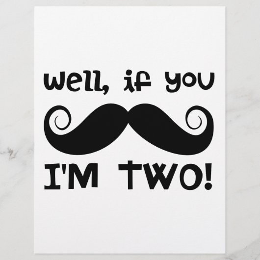 2nd Birthday Mustache (Front)