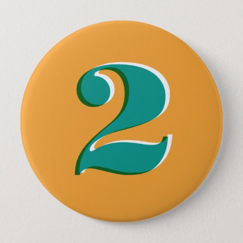 2nd Birthday  Number 2 Badge Button