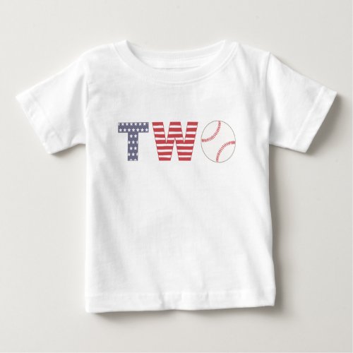 2nd Birthday Outfit Baseball Party Photo Prop Baby T_Shirt