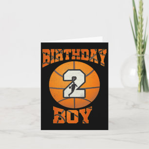 2nd Birthday Outfit Boy Bysketbyll Second 2 Year O Card