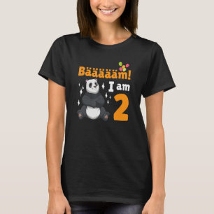 2nd Birthday Panda Themed Birthday Party 2 Years O T-Shirt